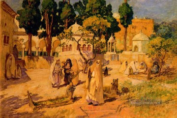  stadt - Arabische Frauen an der Stadtmauer Frederick Arthur Bridgman